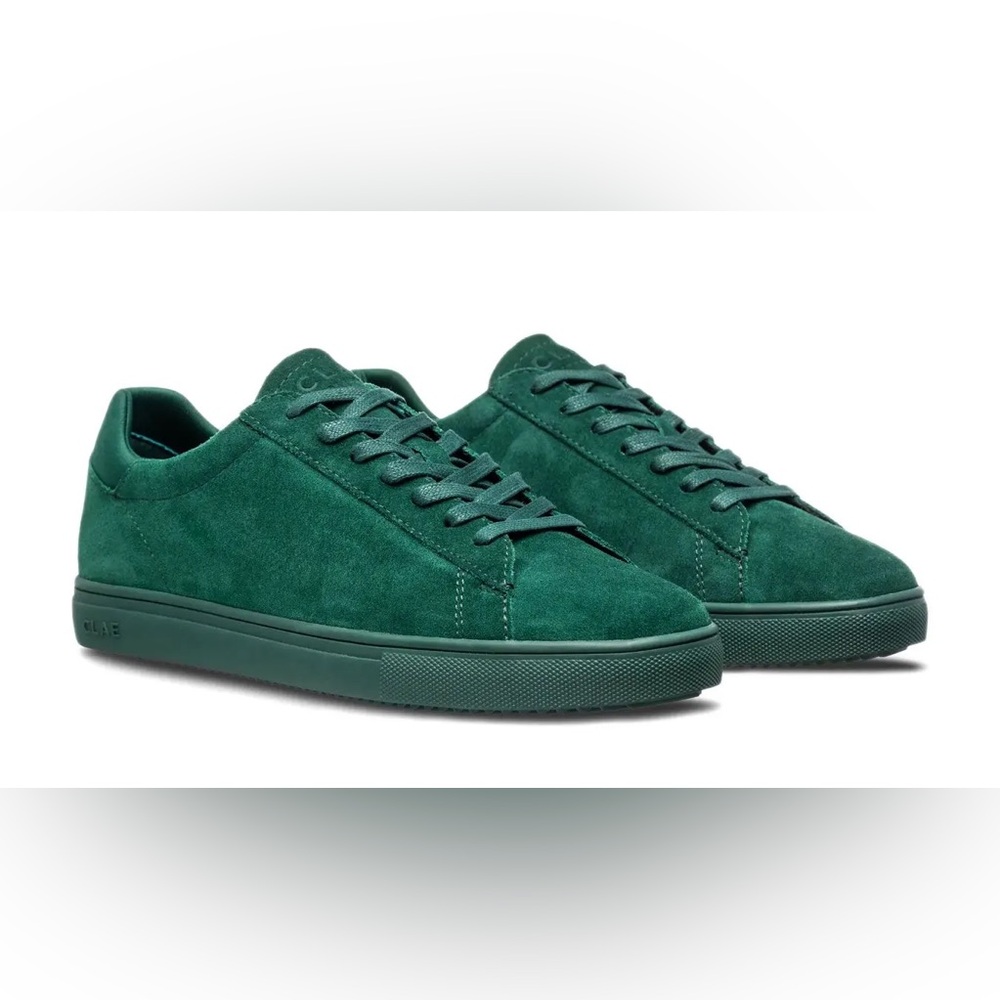 Clae Bradley Tonal Trekking Green Suede Mens Premium Sneakers 11.5 US
